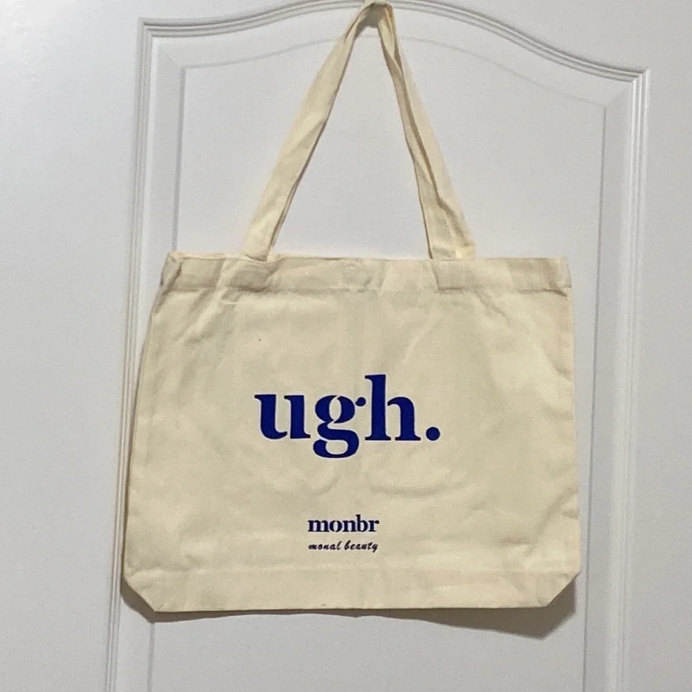 Canvas Multifunction Shopping Bag “UGH.” NIB - Picture 2 of 4